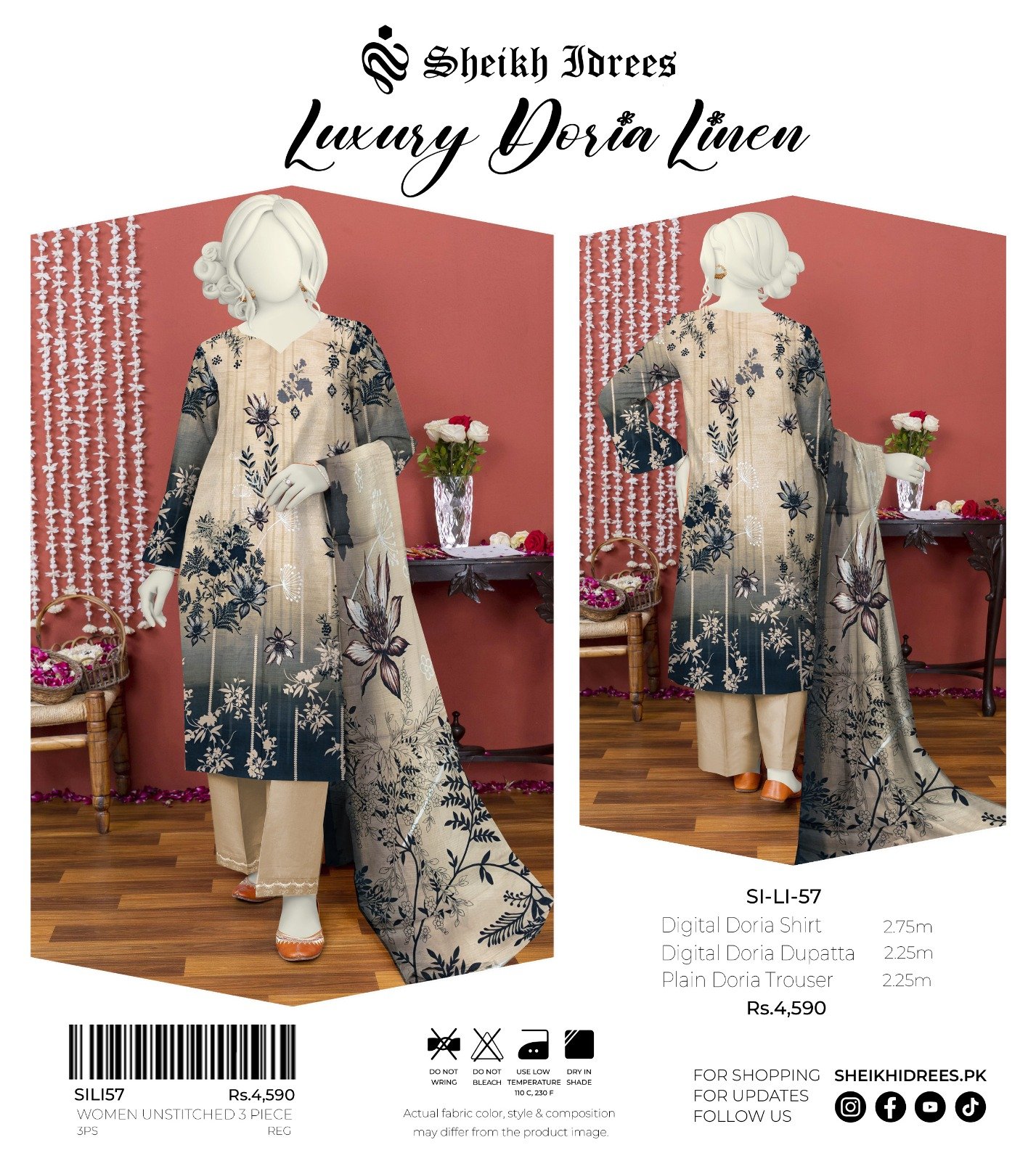 New Winter Collection Arrival❄️🥶 *Sale Sale Sale* ! Luxury Doria Lilen 3pc suits