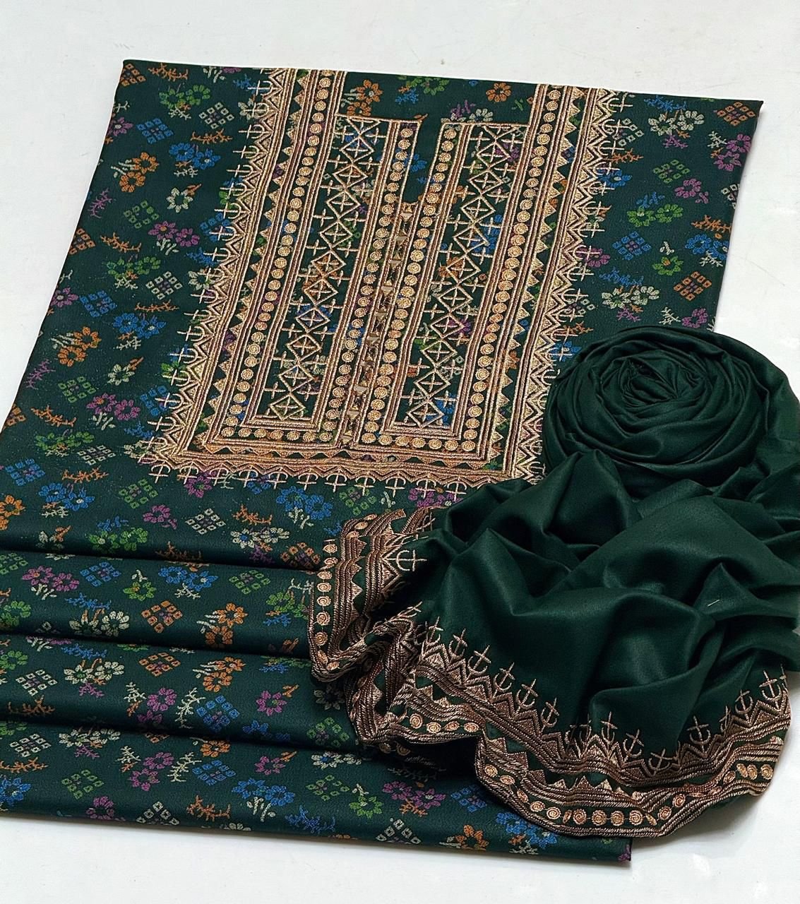 Dhanak Print Emb 2 piece