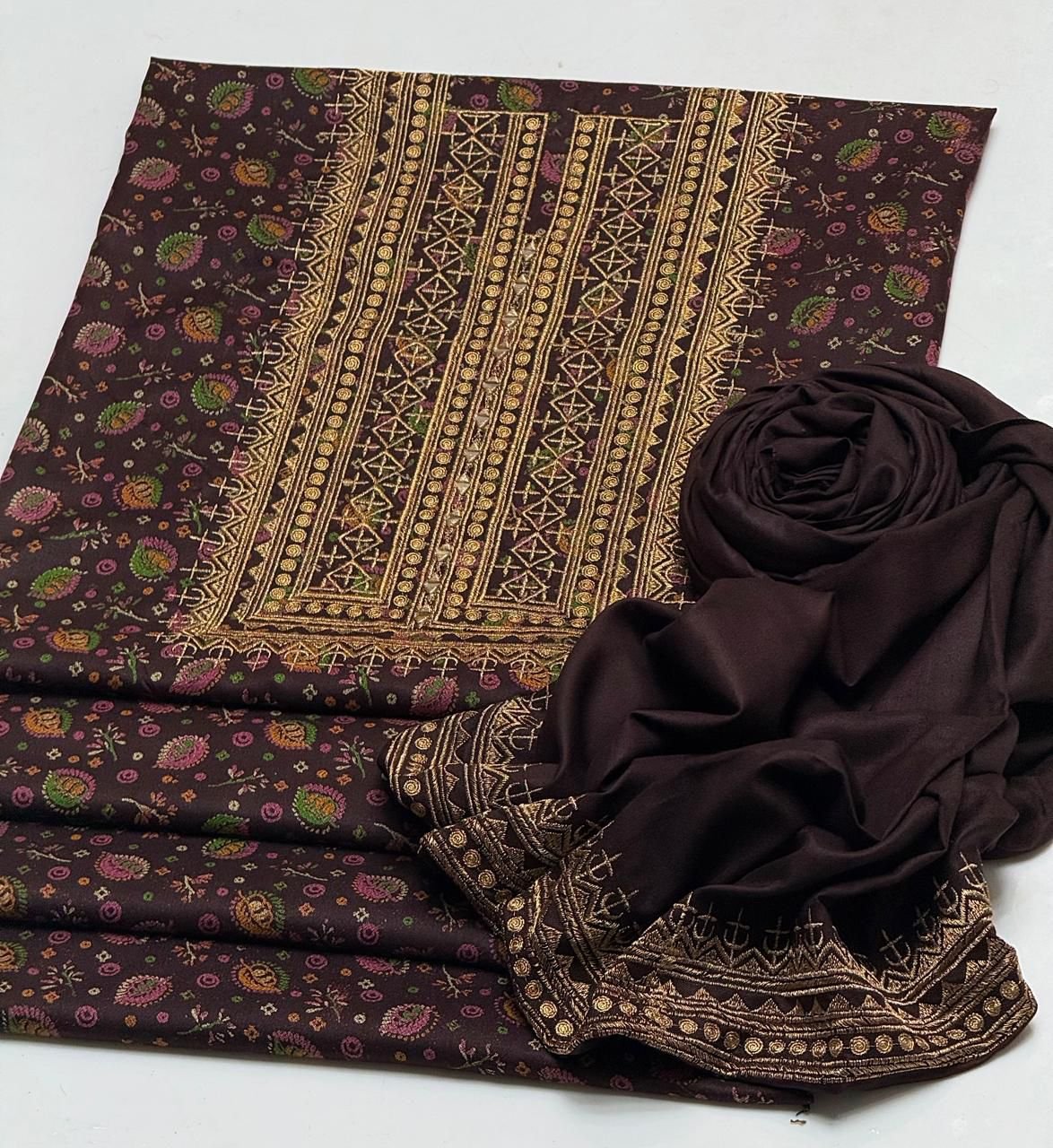 Dhanak Print Emb 2 piece