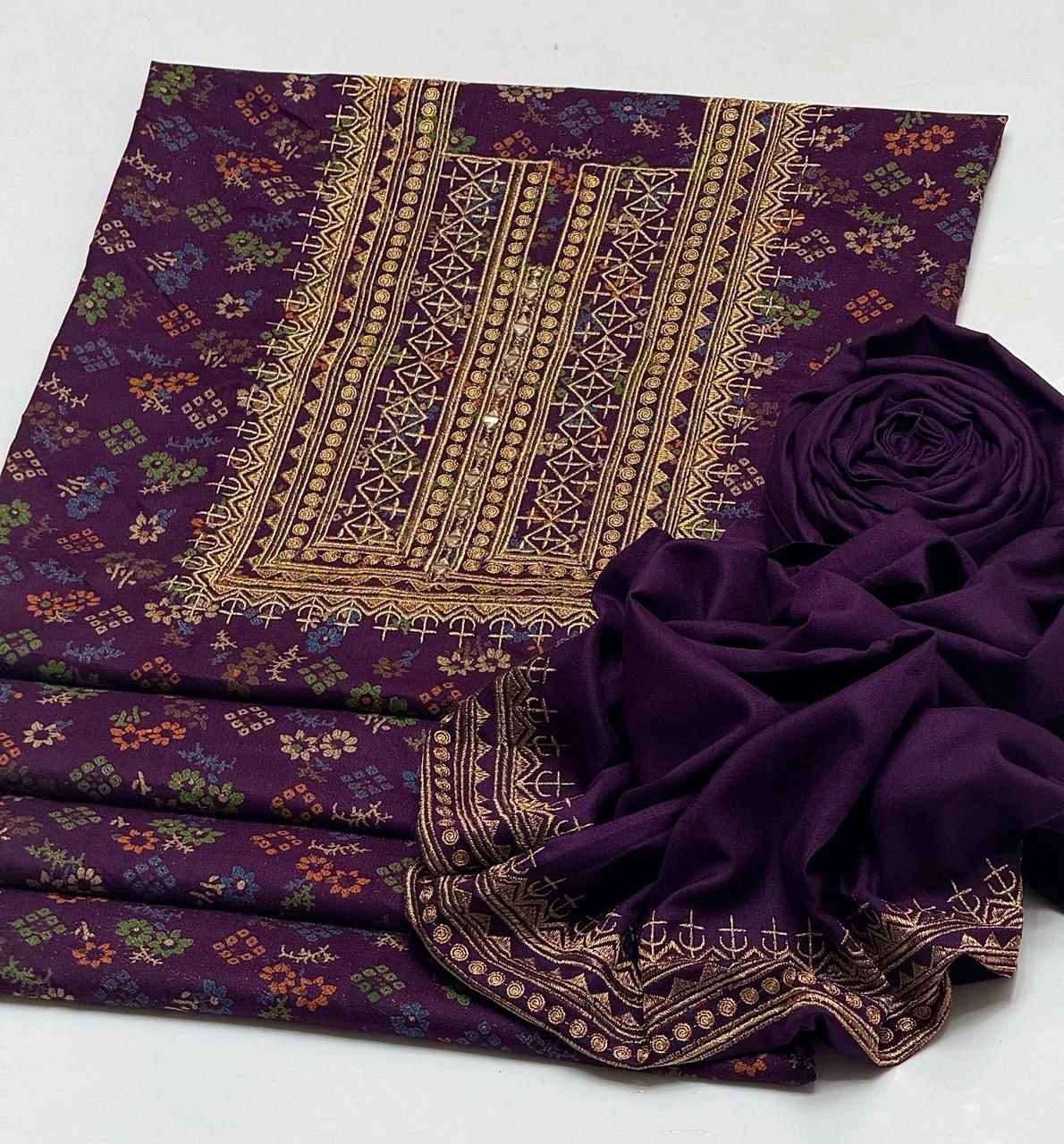 Dhanak Print Emb 2 piece