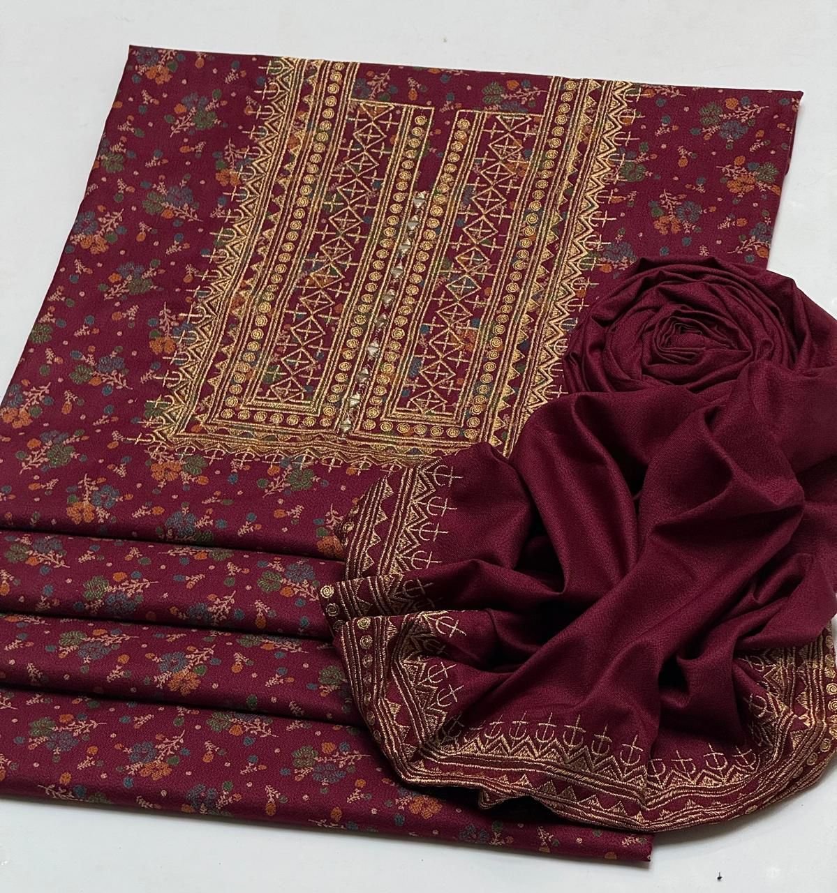 Dhanak Print Emb 2 piece