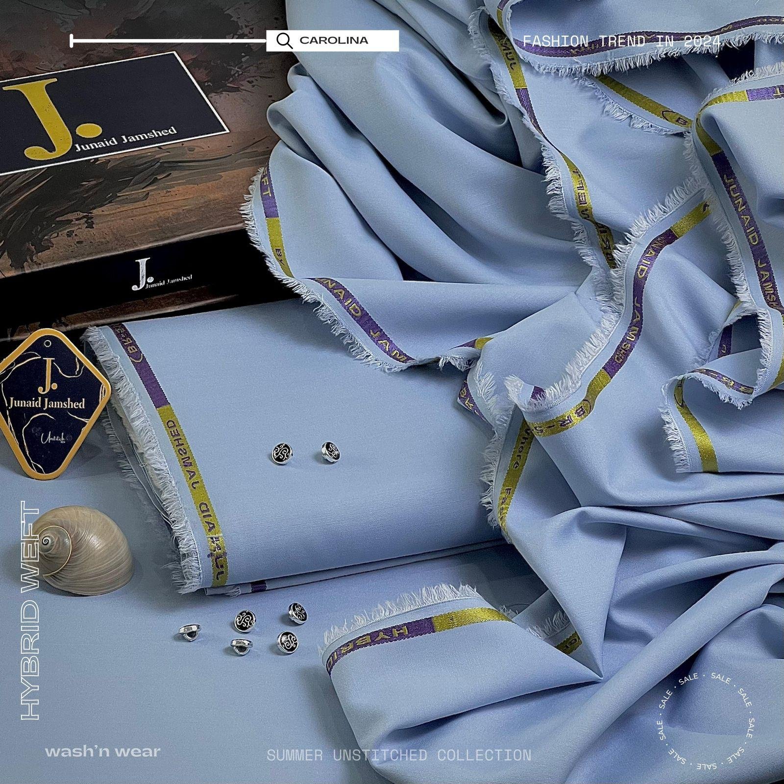 `J• Men’s Suitings Presents` Classical Eastern Apparels `Tropical WASH’N WEAR FABRIC`