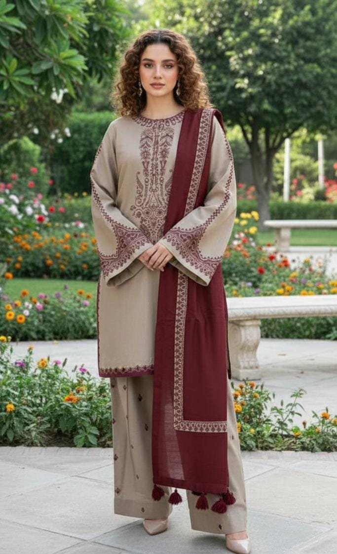 Baroque 3pcs”_* _WiNTER’s COLLECTION DHANAK 2025_