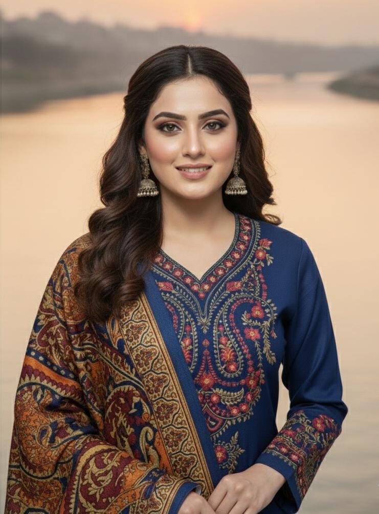 _WiNTER’s COLLECTION DHANAK 2025_ *_”Maria B 3pcs”_*