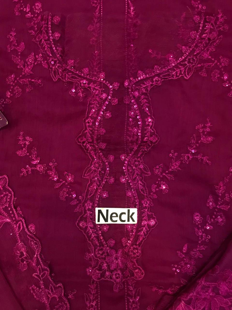 BRAND:AZURE CHIFFON(3PEC-UNSTICHED)*