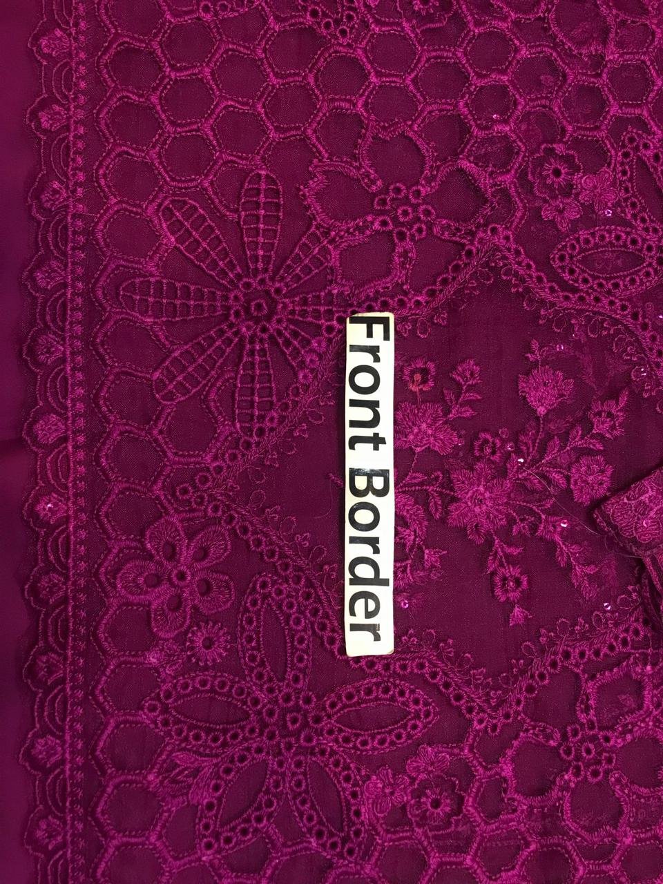 BRAND:AZURE CHIFFON(3PEC-UNSTICHED)*