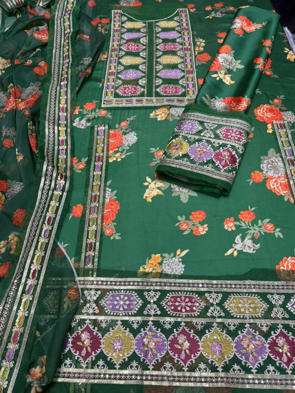 Aneelas Collection* Unstitched 03 suit