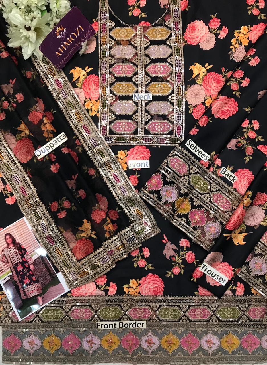 Aneelas Collection* Unstitched 03 suit