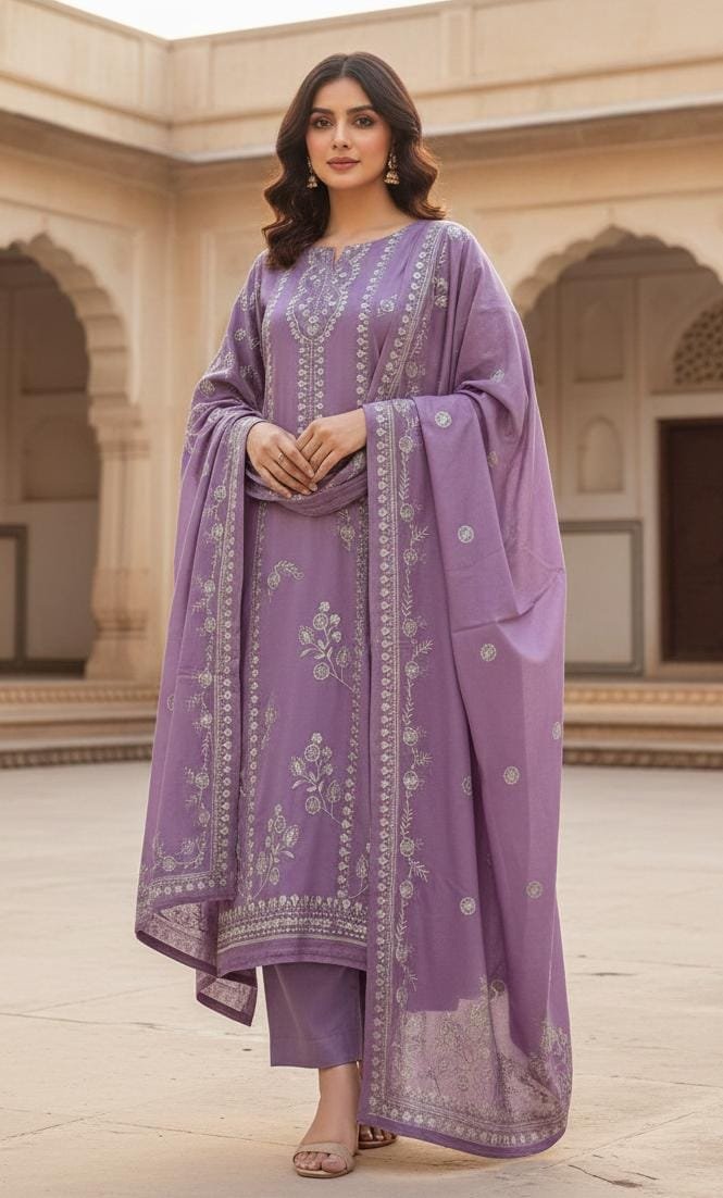 Bareeze 3pcs”_* _WiNTER’s COLLECTION DHANAK 2025_