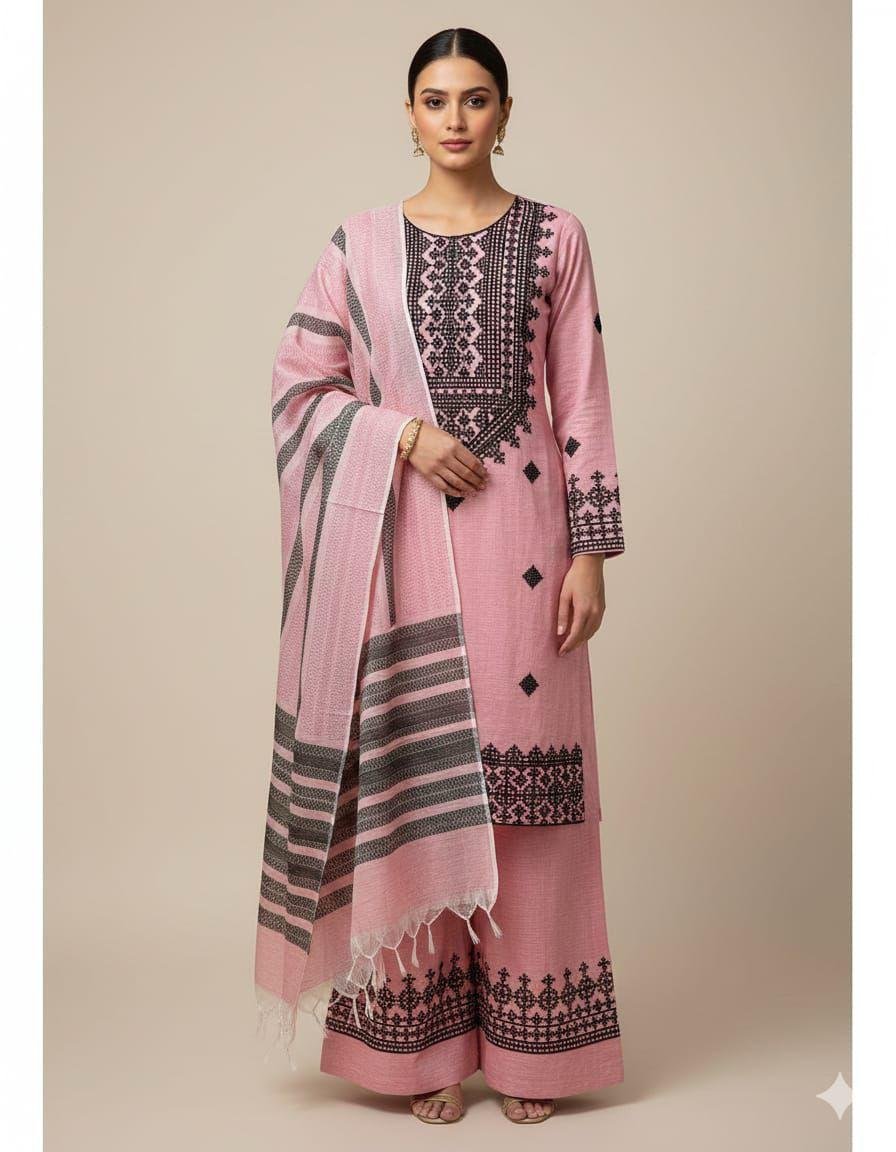 Khaddi khaadar Heavy Sindhi Traditional Embroidery Indian style*