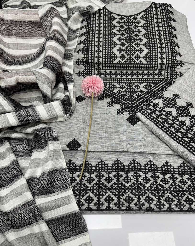 Khaddi khaadar Heavy Sindhi Traditional Embroidery Indian style*