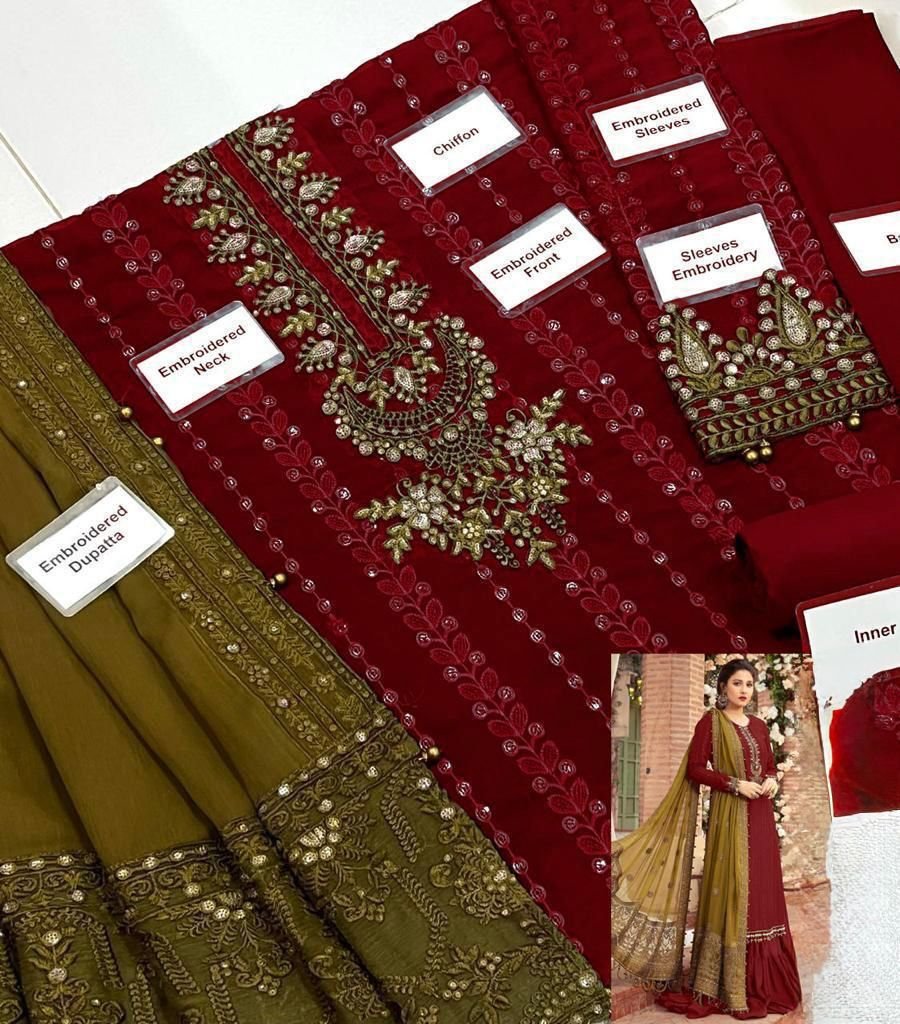 Brand :MARAI.B* Fabric :*Chiffon & Malai*