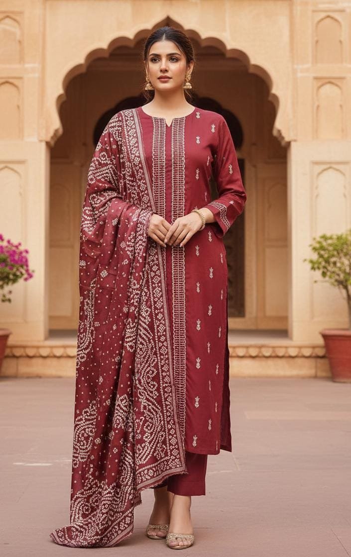 _WiNTER’s COLLECTION DHANAK 2025_ *_”Cross Stitch 3pcs”_*