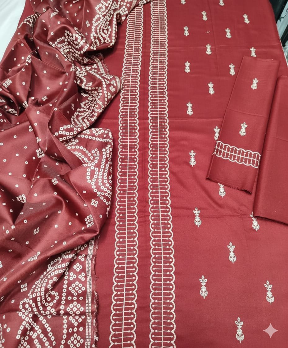 _WiNTER’s COLLECTION DHANAK 2025_ *_”Cross Stitch 3pcs”_*