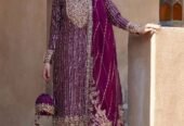 Ahmozi Presenting Azure Chiffon Embroidered Unstitched Collection