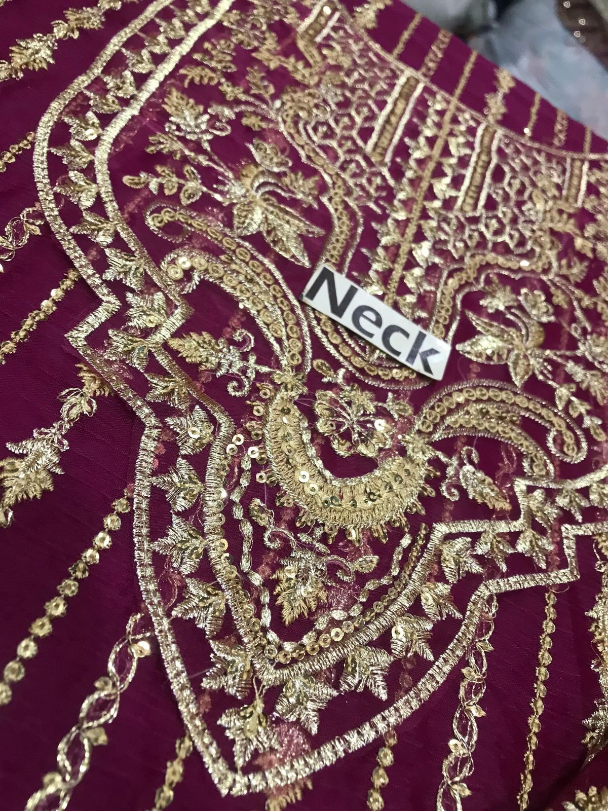 Ahmozi Presenting Azure Chiffon Embroidered Unstitched Collection