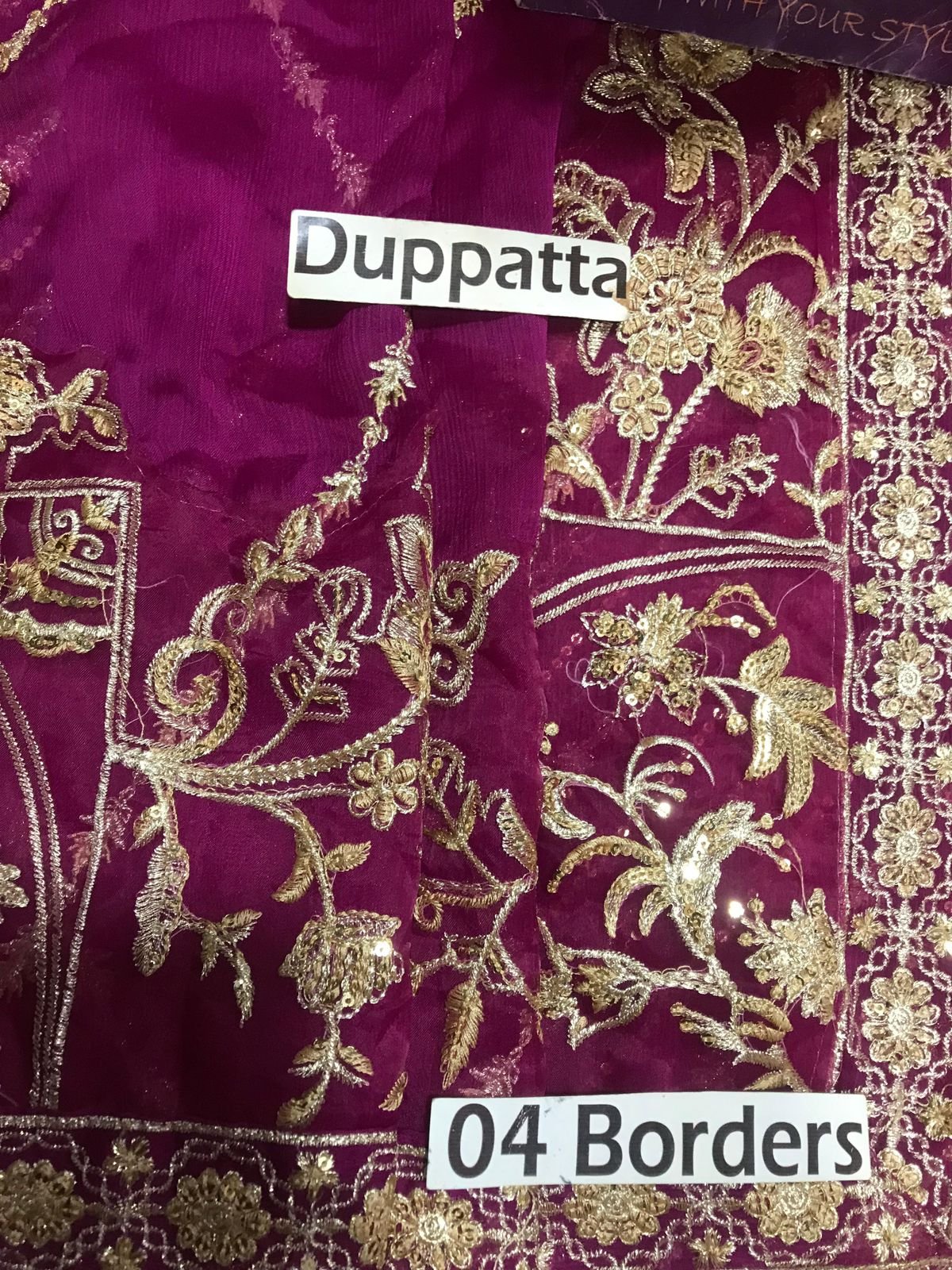 Ahmozi Presenting Azure Chiffon Embroidered Unstitched Collection