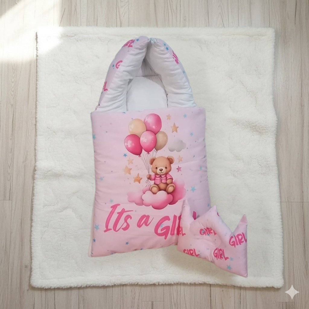 3.p ✨ Baby Carry Net with Crown Cushion 👑*