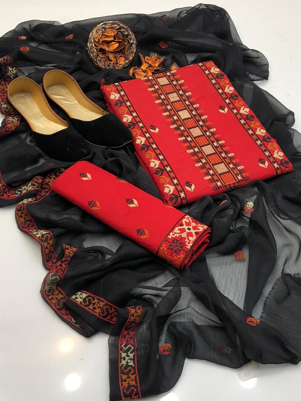 Cross_Stitch #Contras (Red black)