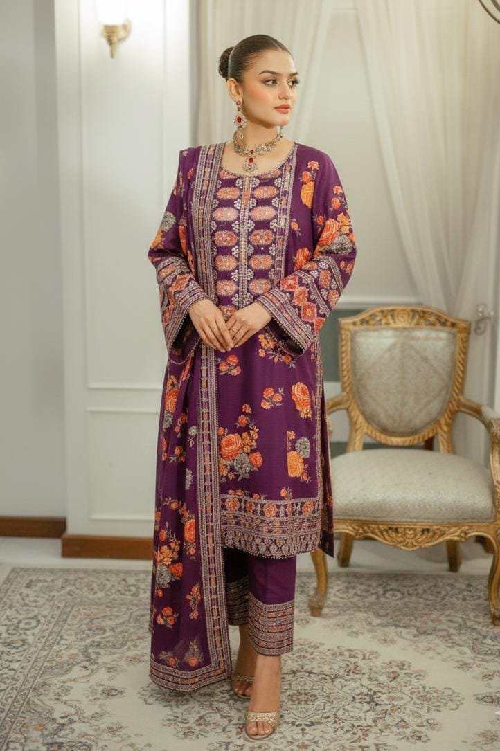 Aneelas Collection* Unstitched 03 suit