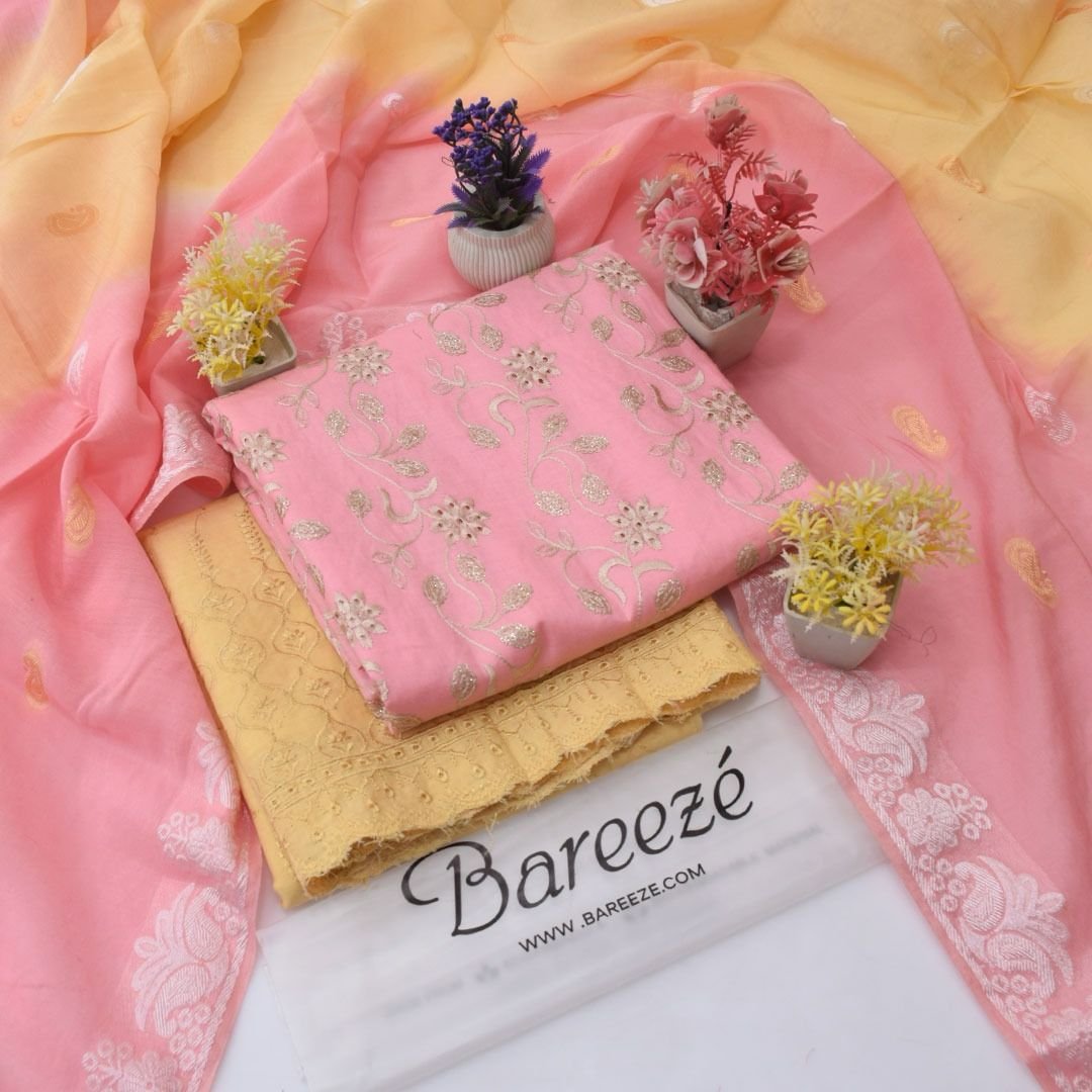 FABRIC : DORIYA COTTON LAWN ✅ *3pc Embroidery Doriya cotton Lawn*