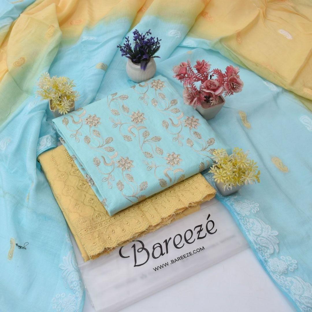 FABRIC : DORIYA COTTON LAWN ✅ *3pc Embroidery Doriya cotton Lawn*