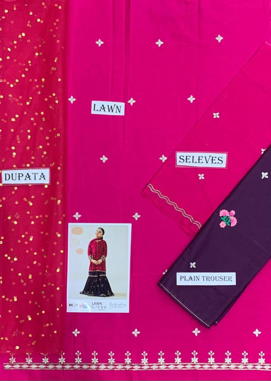 Lawn Eid collection 3pc kids