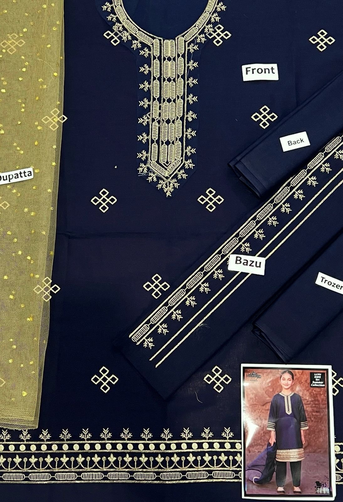 Lawn Eid collection 3pc kids