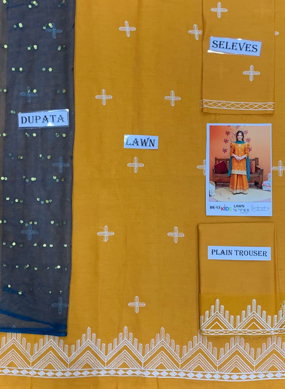 Lawn Eid collection 3pc kids