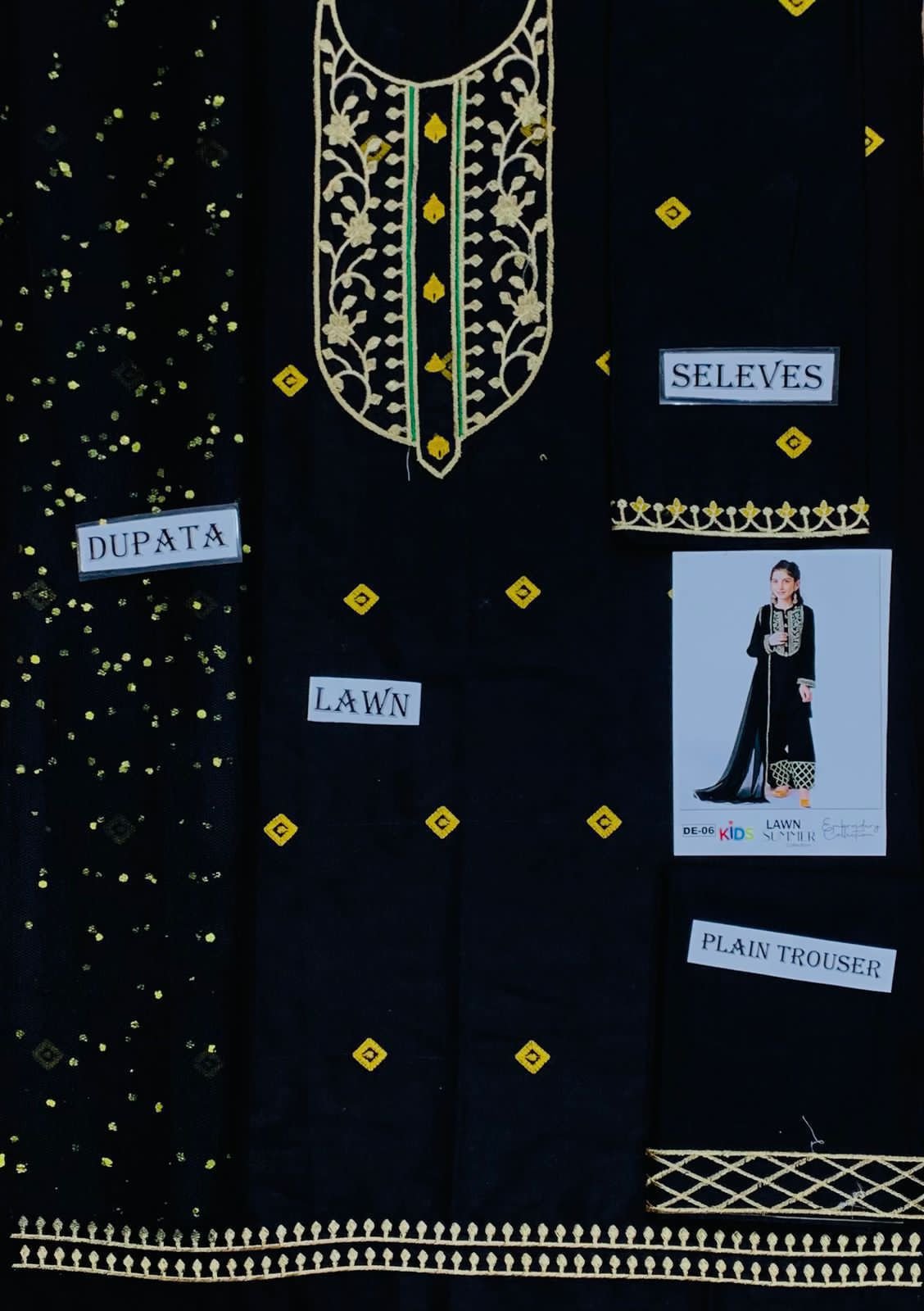 Lawn Eid collection 3pc kids